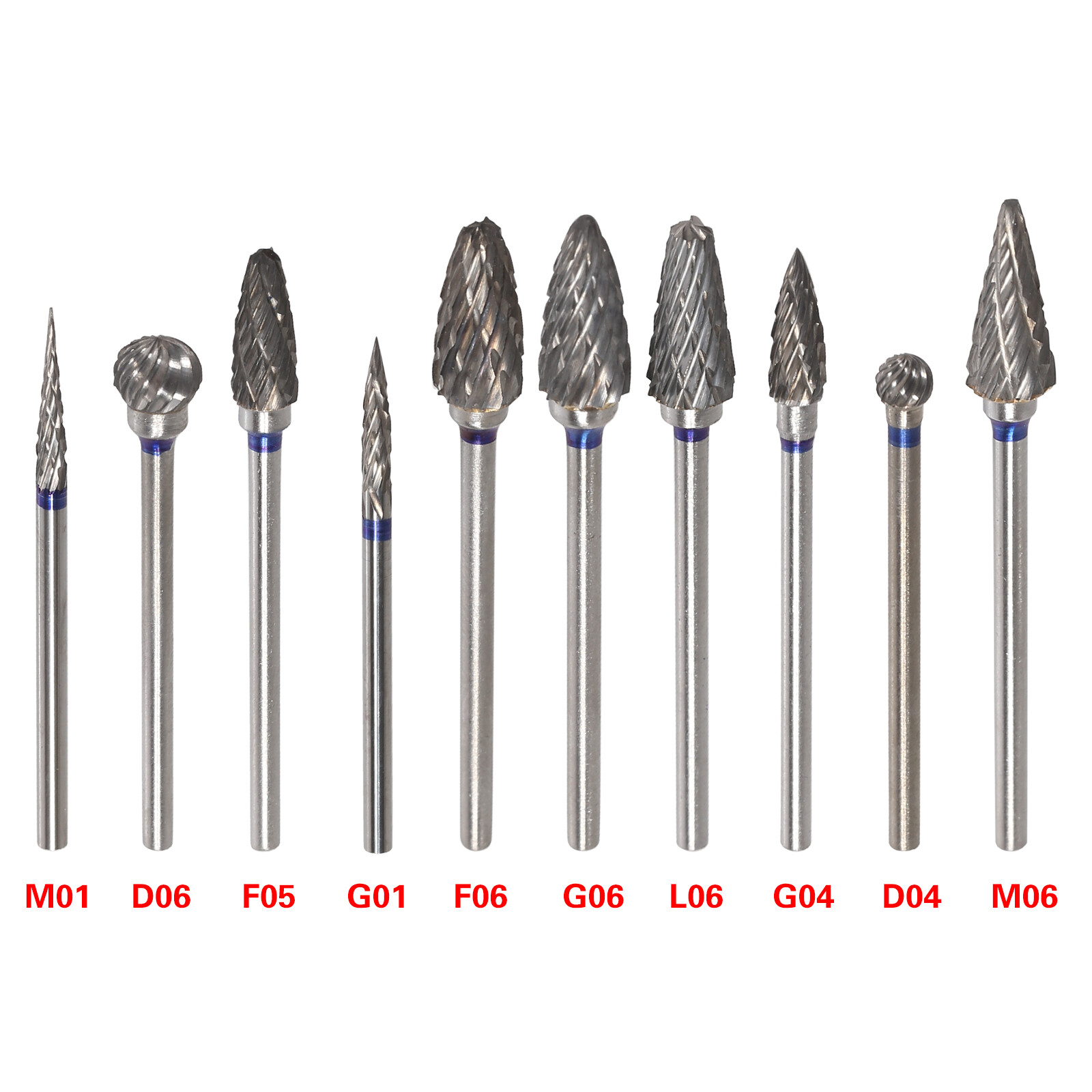 10-100pcs Tungsten Carbide Dental Acrylic Bur Drill Coarse Cutter 2.35mm Shank