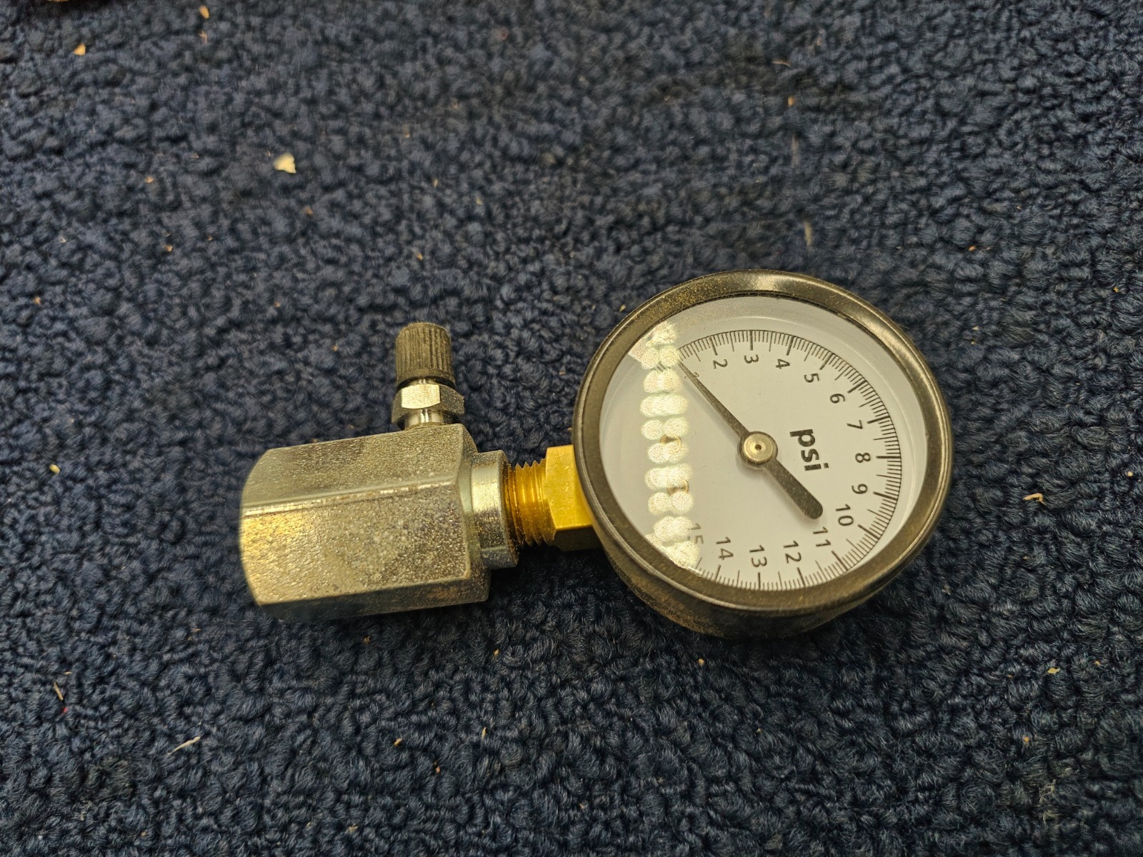 (QTY 3) Uniweld TGB215 Gas Test Gauge 1/2″ NPT Reducing Bell W/ 15 PSI Gauge E34