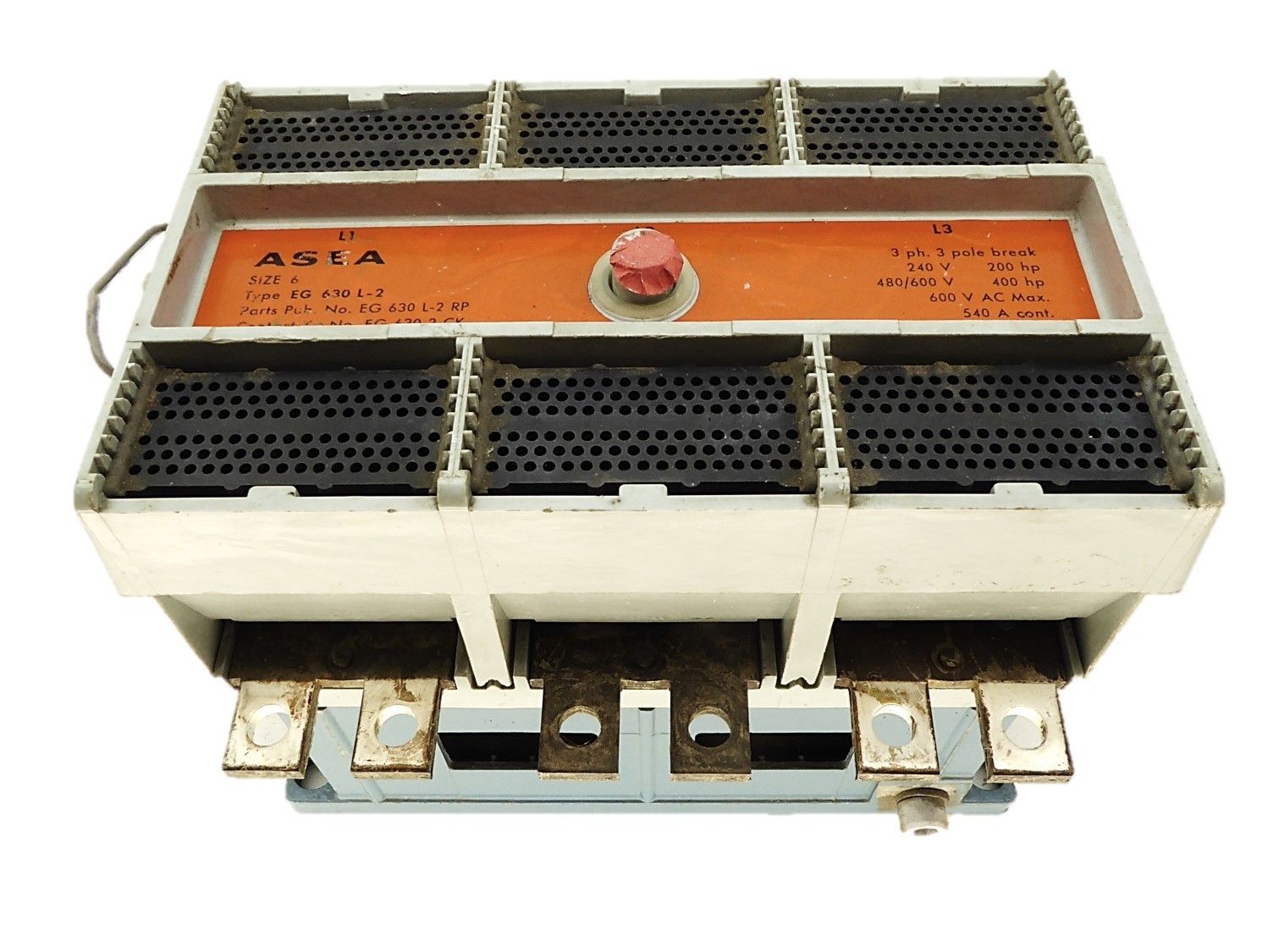 Asea EG 630-L-2 Nema Size 6 with New Contacts 600vac 540amp