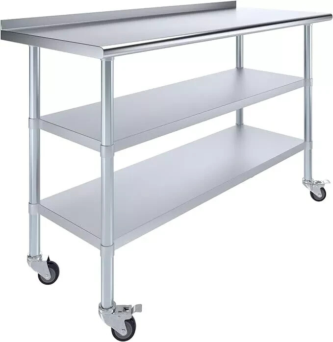 Work Commercial Worktable,NSF Certified Stainless Steel for Kitchen Prep 48″x18″