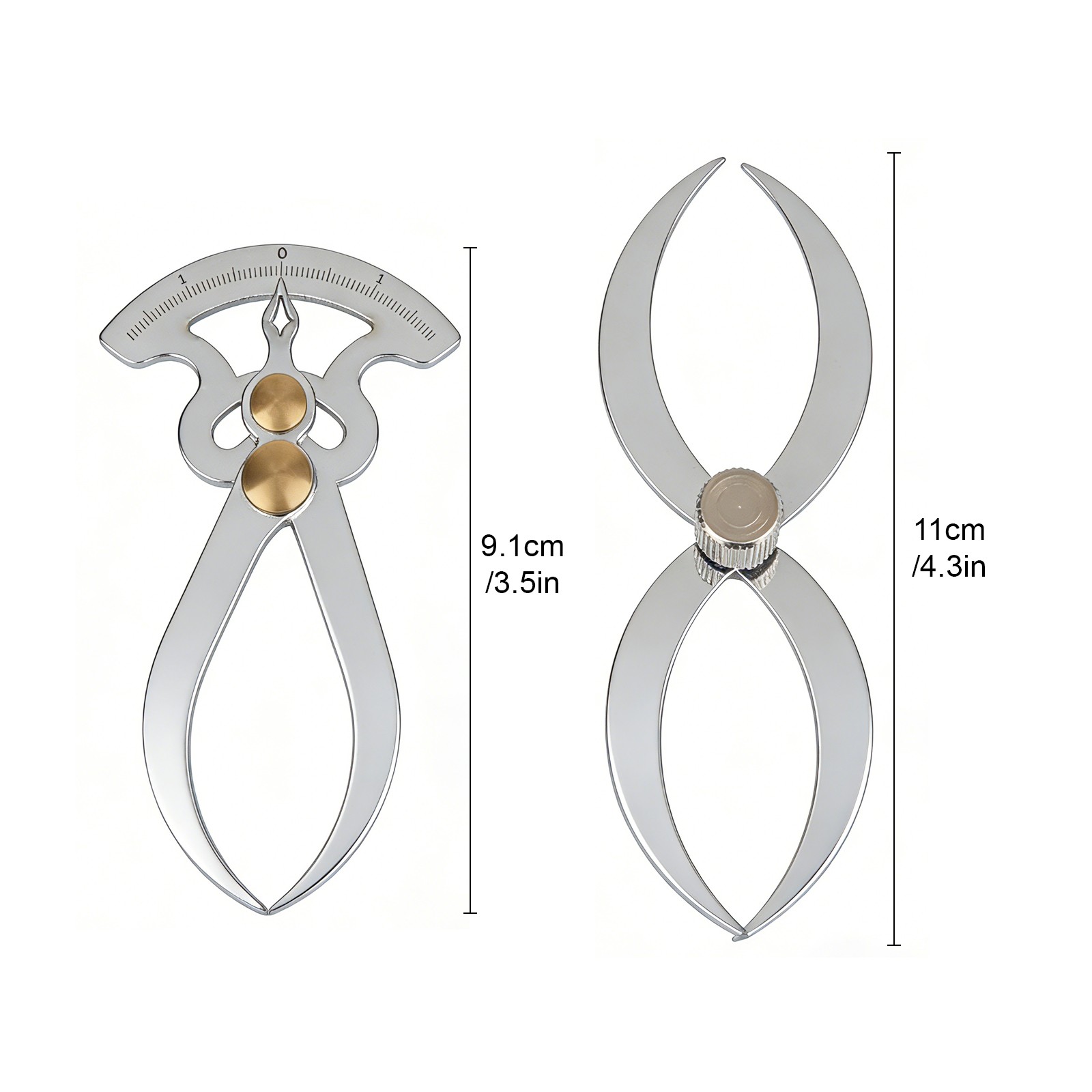 Inside Outside Caliper Gauge Double Ended Bowl Caliper Clearance Measuring Ruler