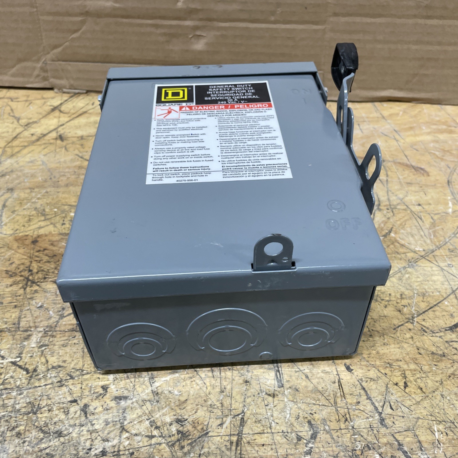 Square D D221NRB General Duty Safety Switch 240VAC 30A