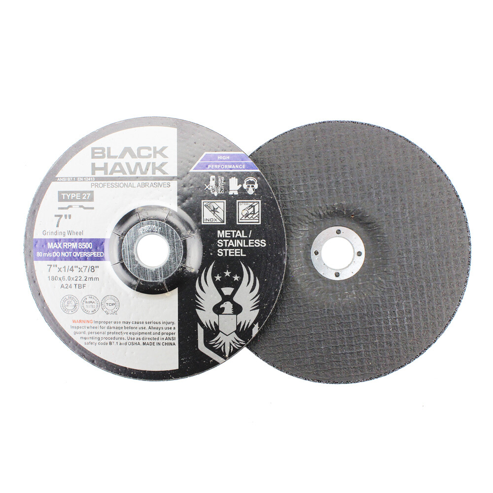 5 Pack – 7″ x 1/4″ x 7/8″ Metal Grinding Wheels T27 Discs for Angle Grinders