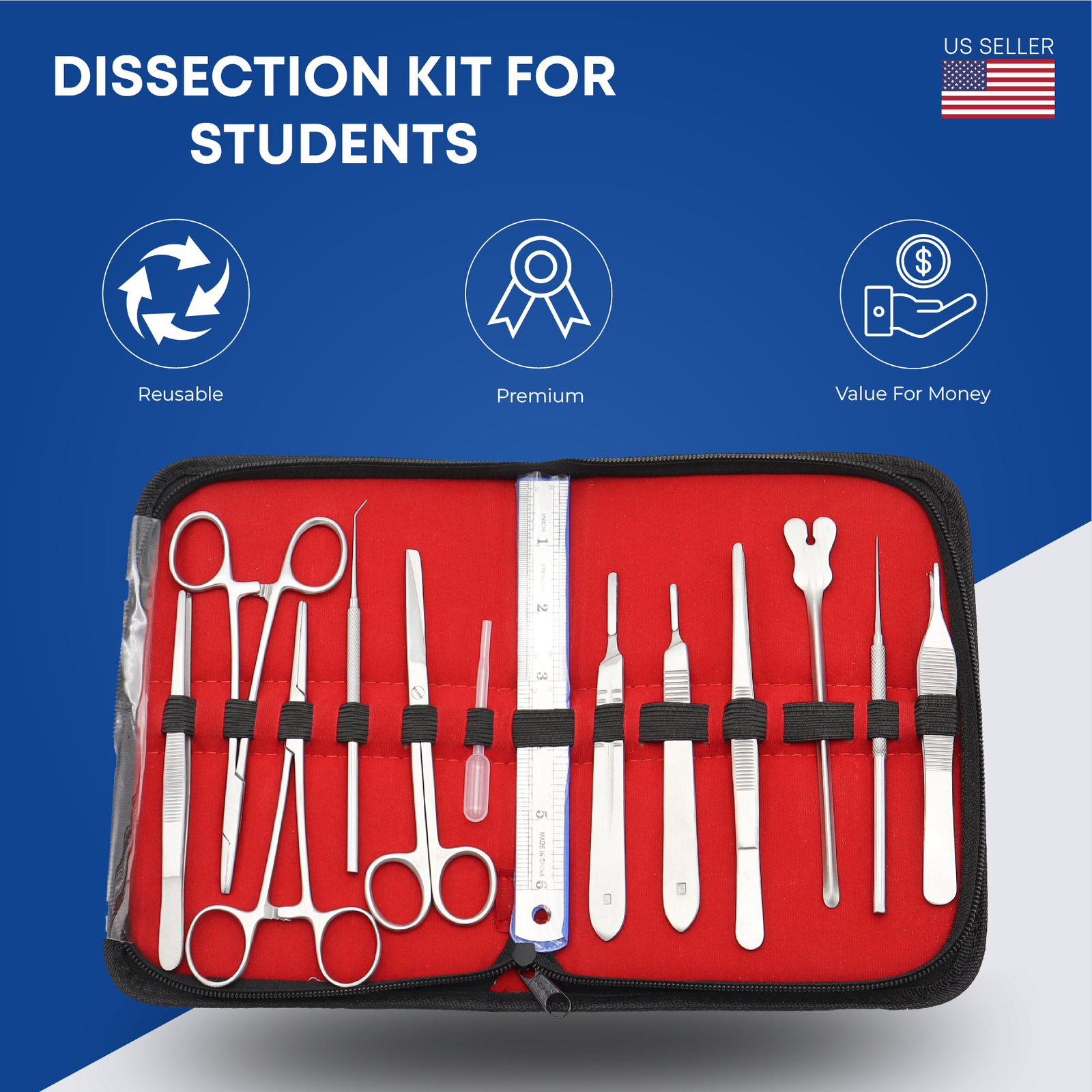 22 Pcs Advanced Dissecting Kit for Students Anatomy Dissection Set Biology Lab