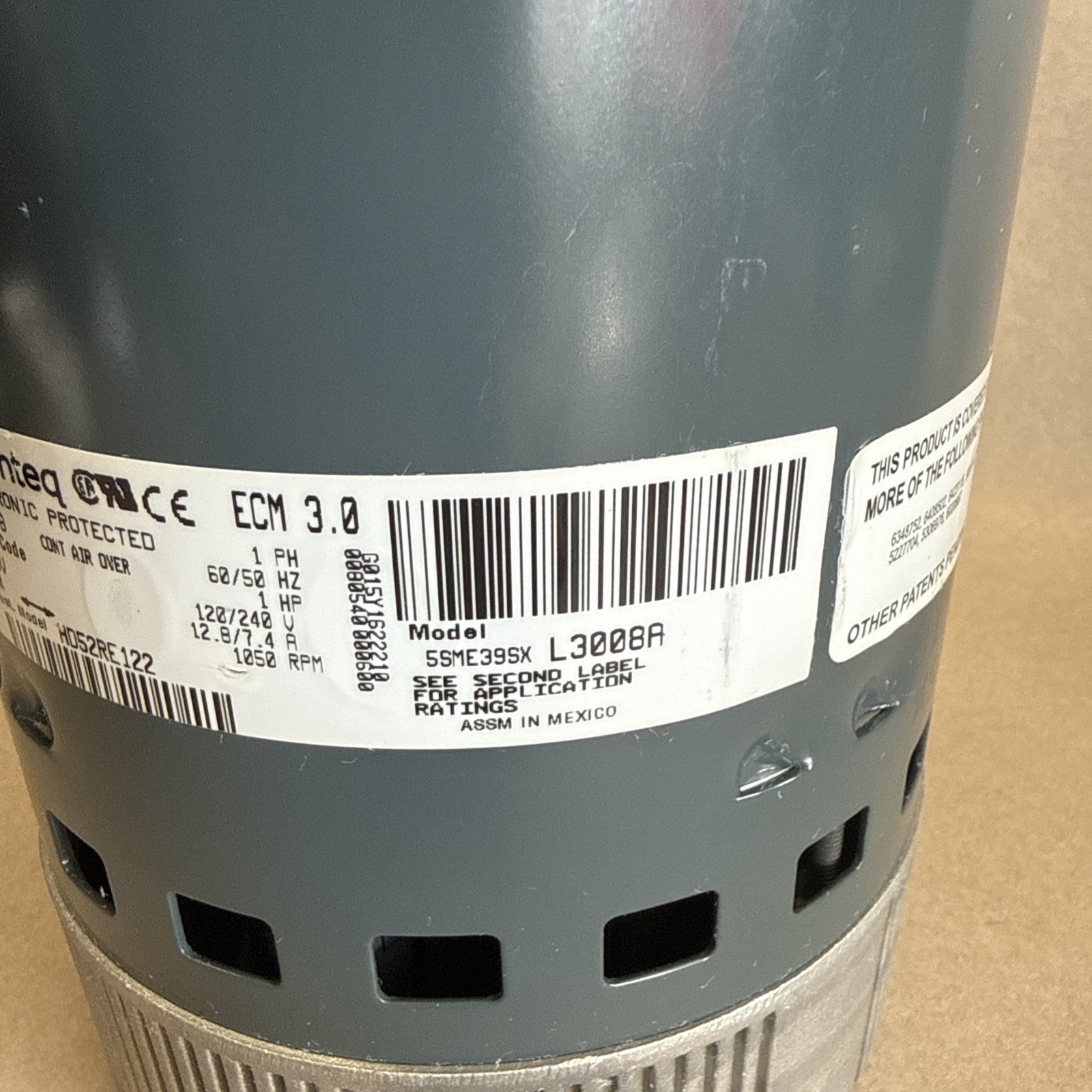 🔥 Genteq ECM 3.0 HD52RE122 Blower Motor 5SME39SXL3008A. GC07 3.0. 1HP.