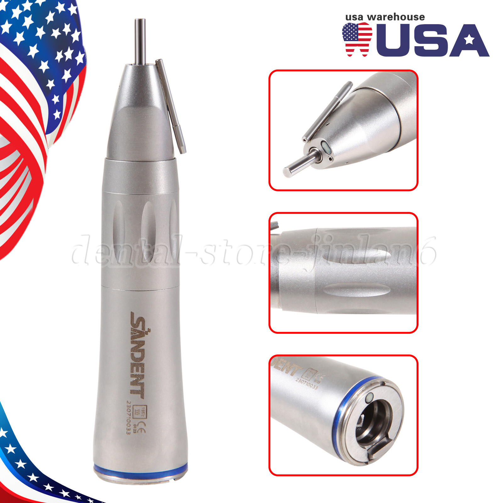 Dental 1:1 LED Fiber Optic Low Speed External Straight Surgical Handpiece COXO