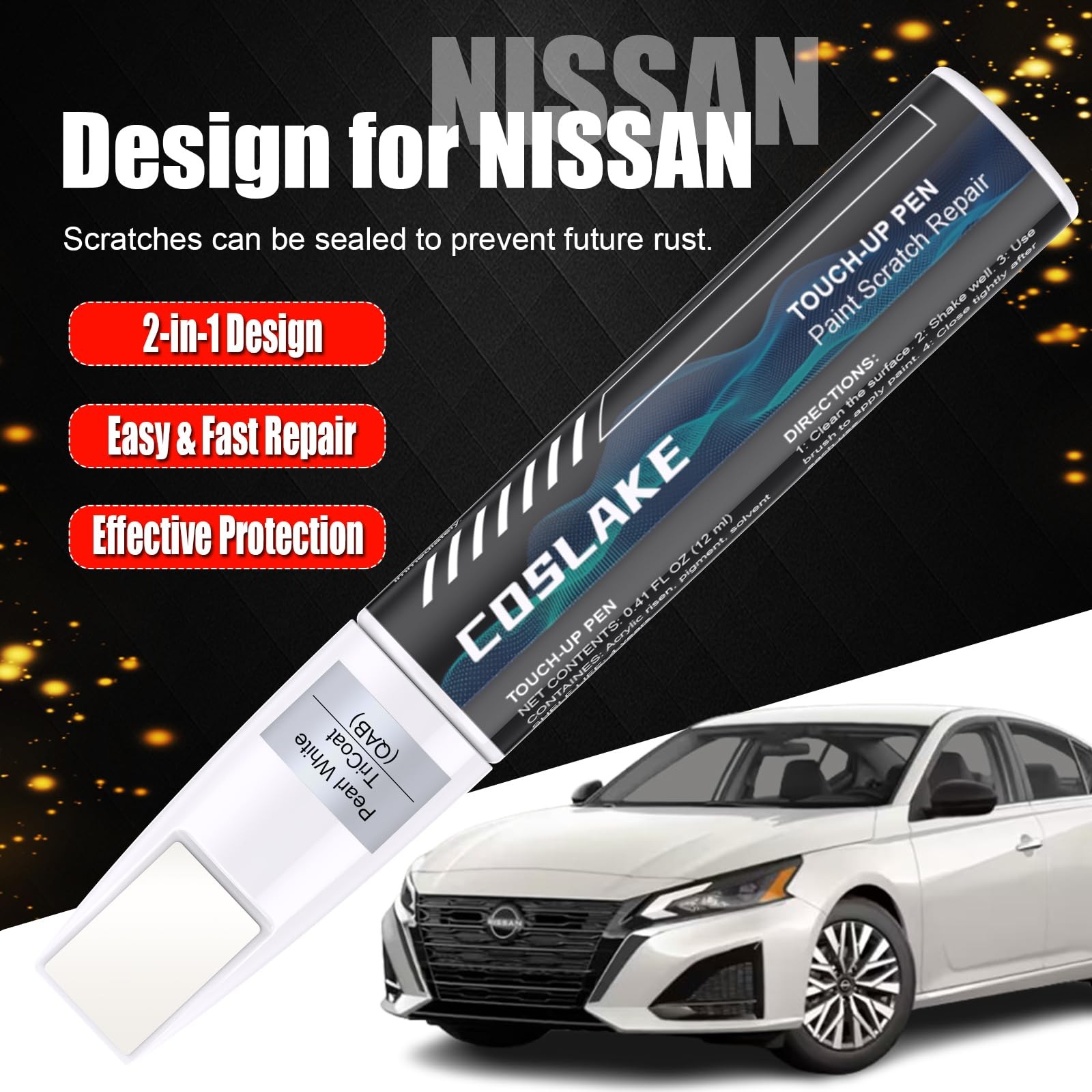 Car Touch Up PaintChampagne Silver MetallicKAY for Nissan, Car Paint Scratch …