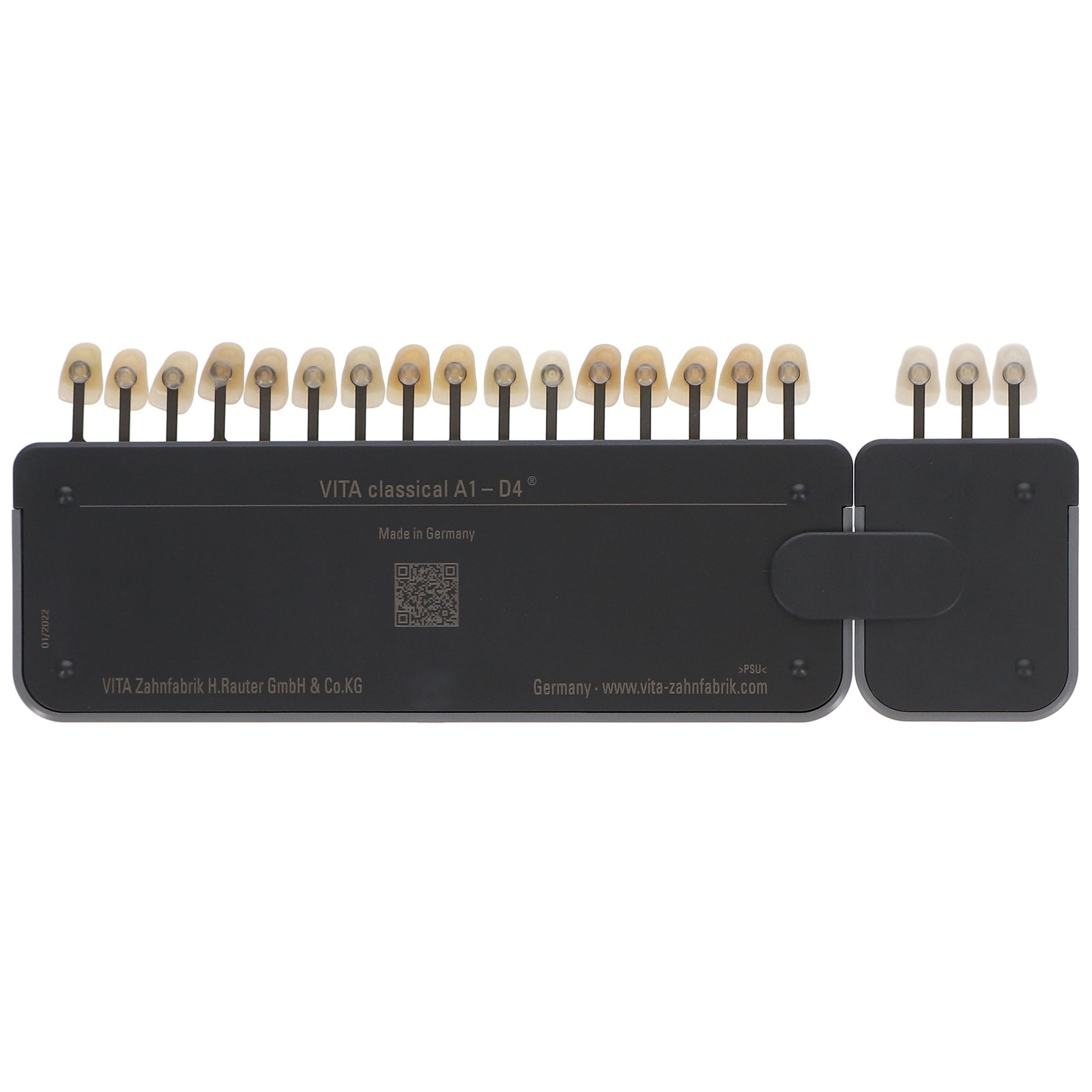 Vident G027CBS VITA Classical Dental Shade Guide with Bleached Shades Clip