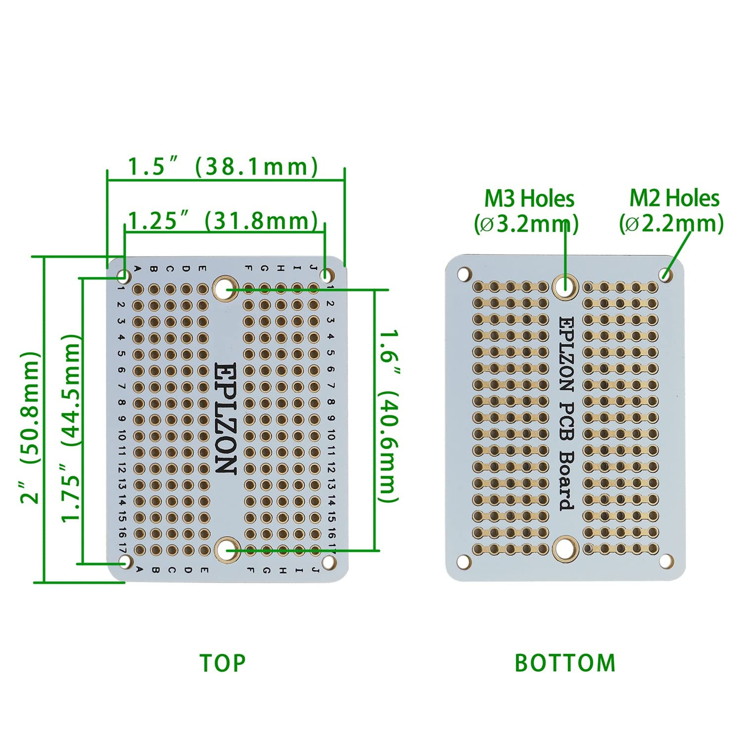 Solderable Breadboard PCB Board Gold-Plated Solder Breadboard for DIY Electro…