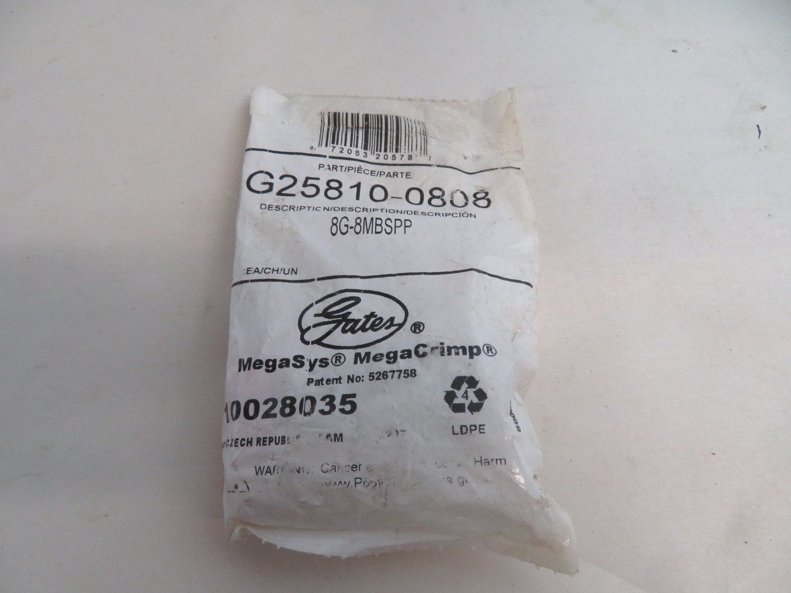 Gates MegaCrimp 1/2″ x 2.72″ Male British Standard Parallel Pipe Coupling