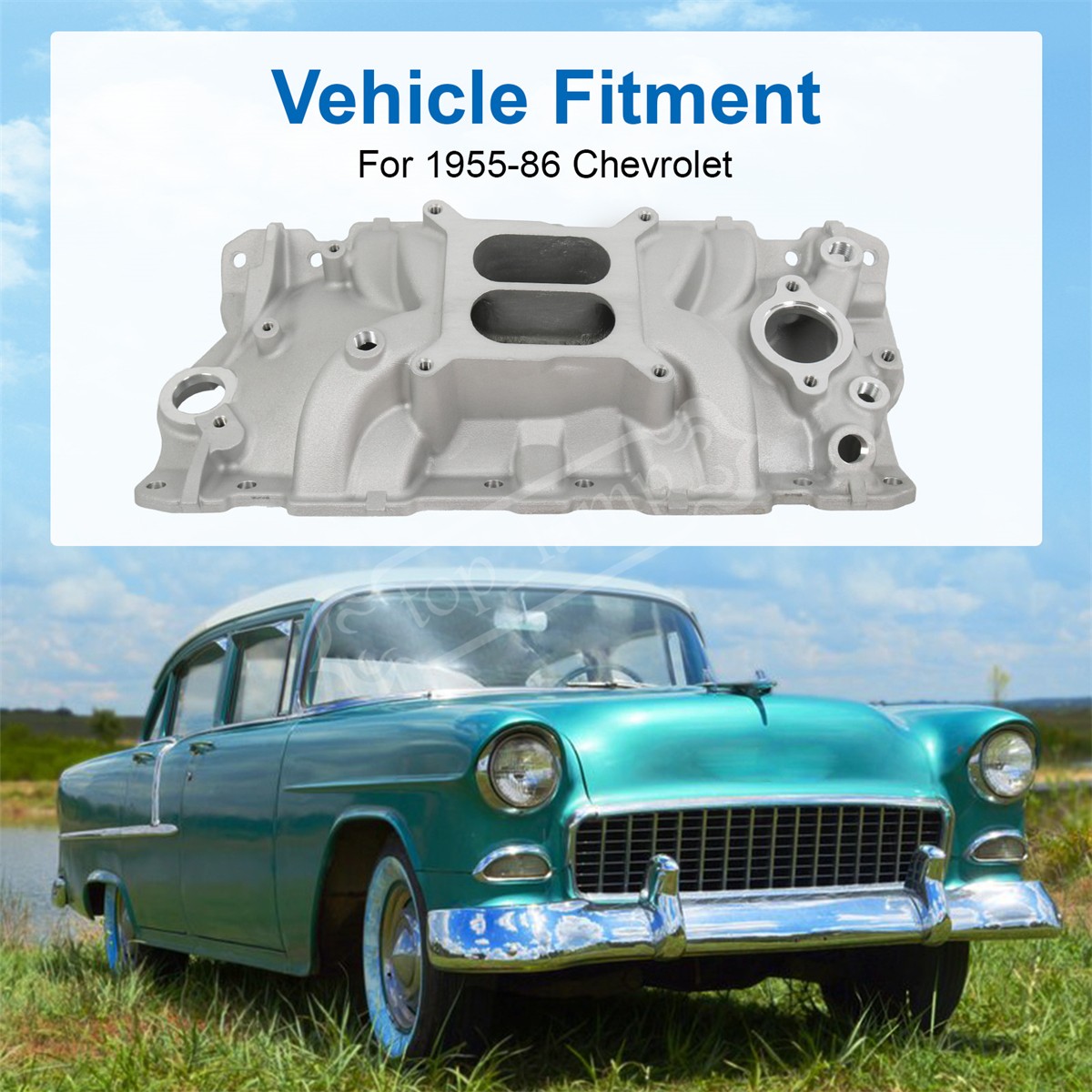262-400 2701 Performer EPS Intake Manifold Fits For Small Block Chevy 1955-1986