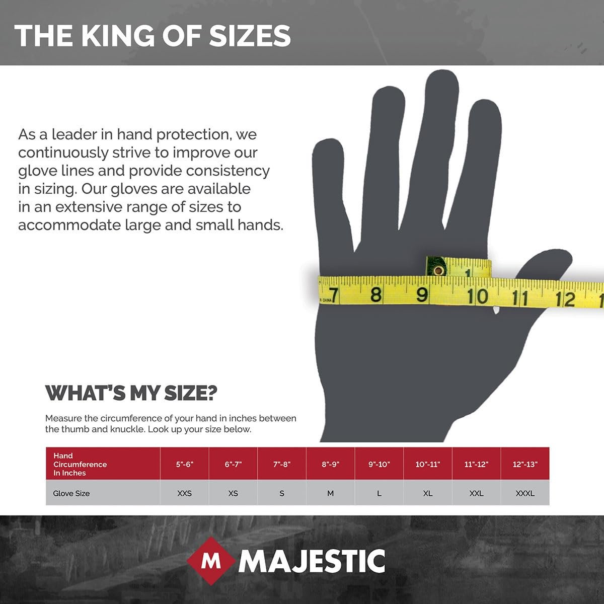 Majestic 3228 Industrial Glove Micro Foam Nitrile Palm Nylon Medium 12PK