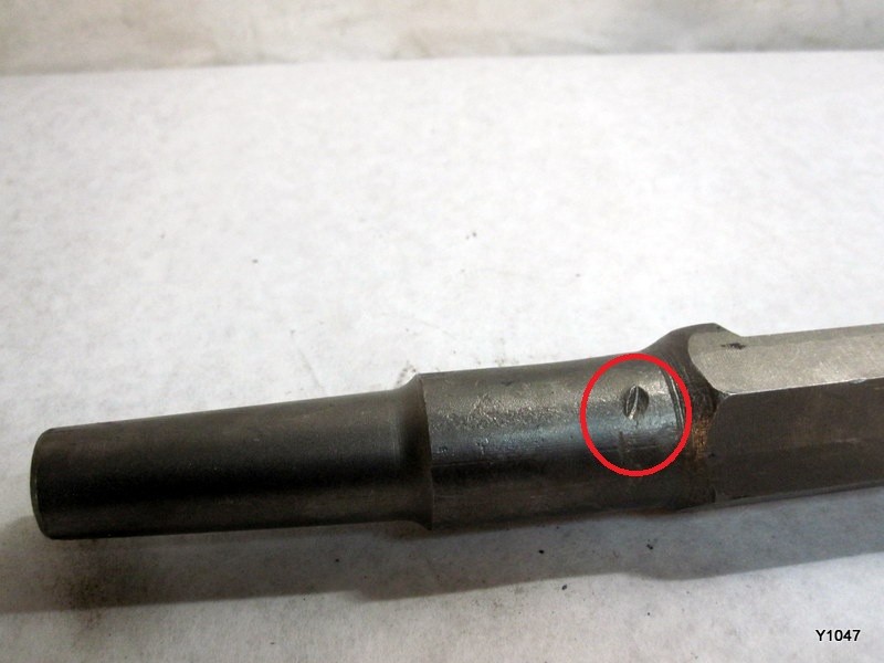 Manganese Steel Jack Hammer Compactor Post Only For Temper Rammer Plate 8-5/8″