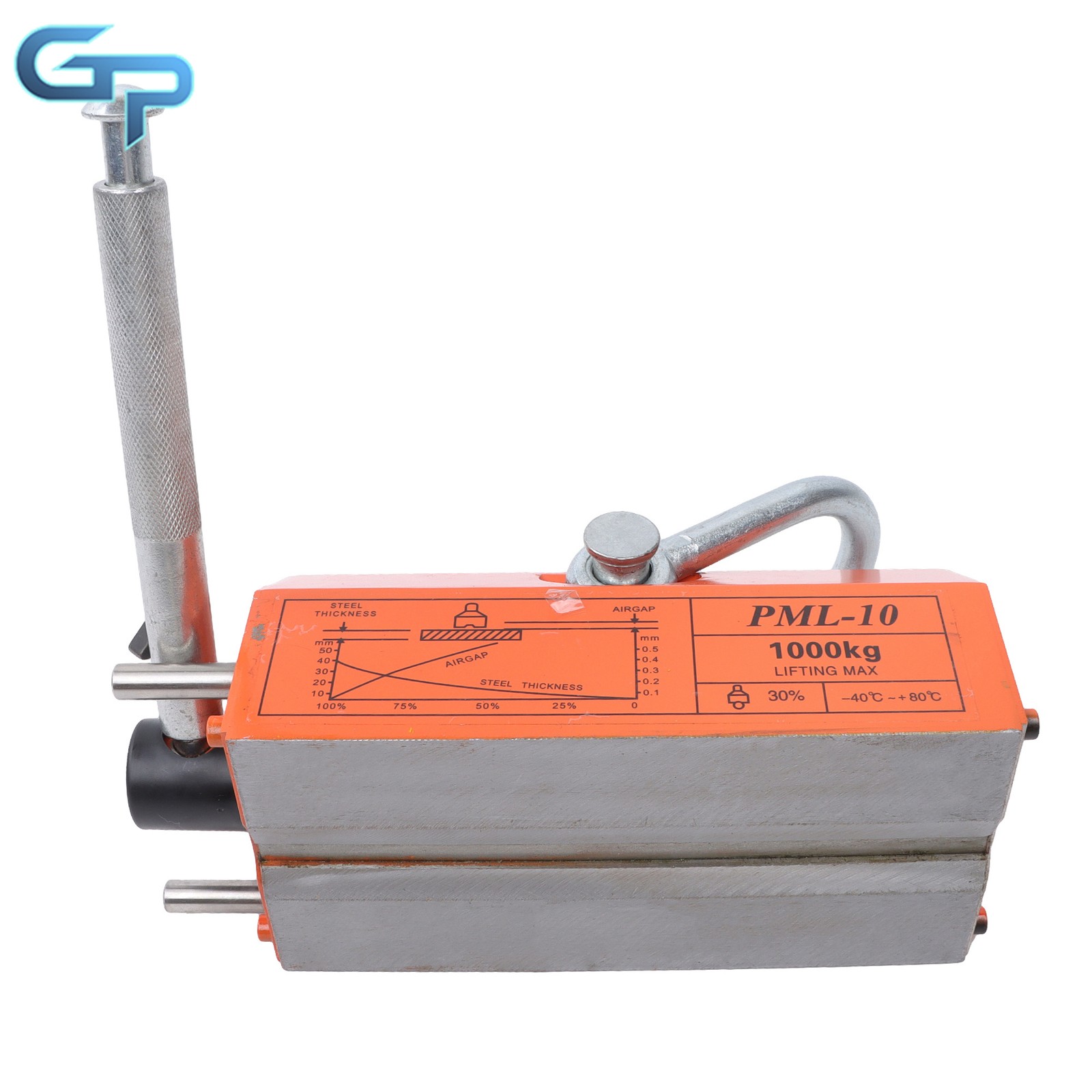 Neodymium Hoist 2200Lbs/1000kg Magnetic Lifter Lifting Magnet 2 Safety Factor