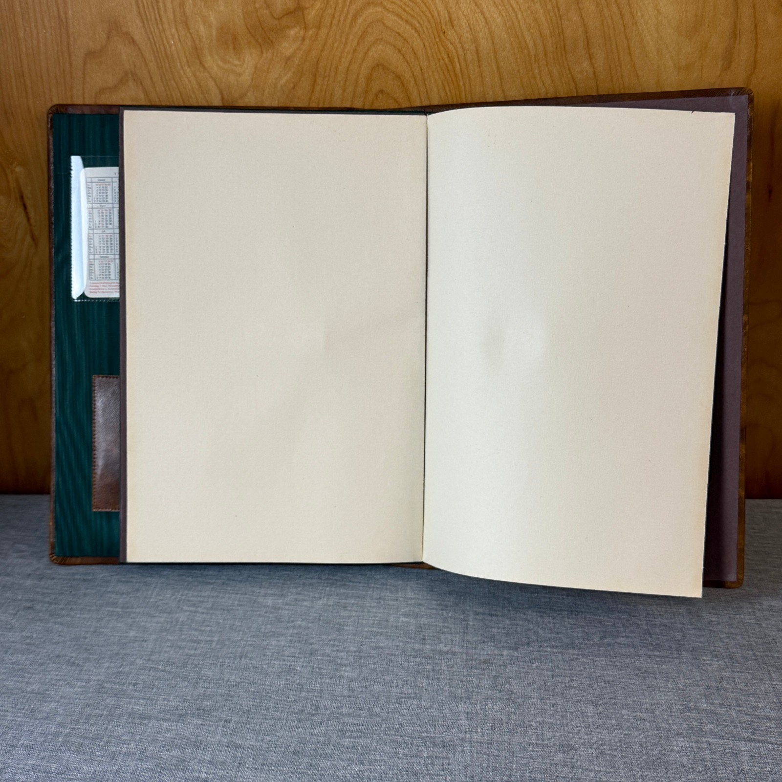 Vintage 1965 German Genuine Leather A4 Writing Portfolio Zodiac Brown