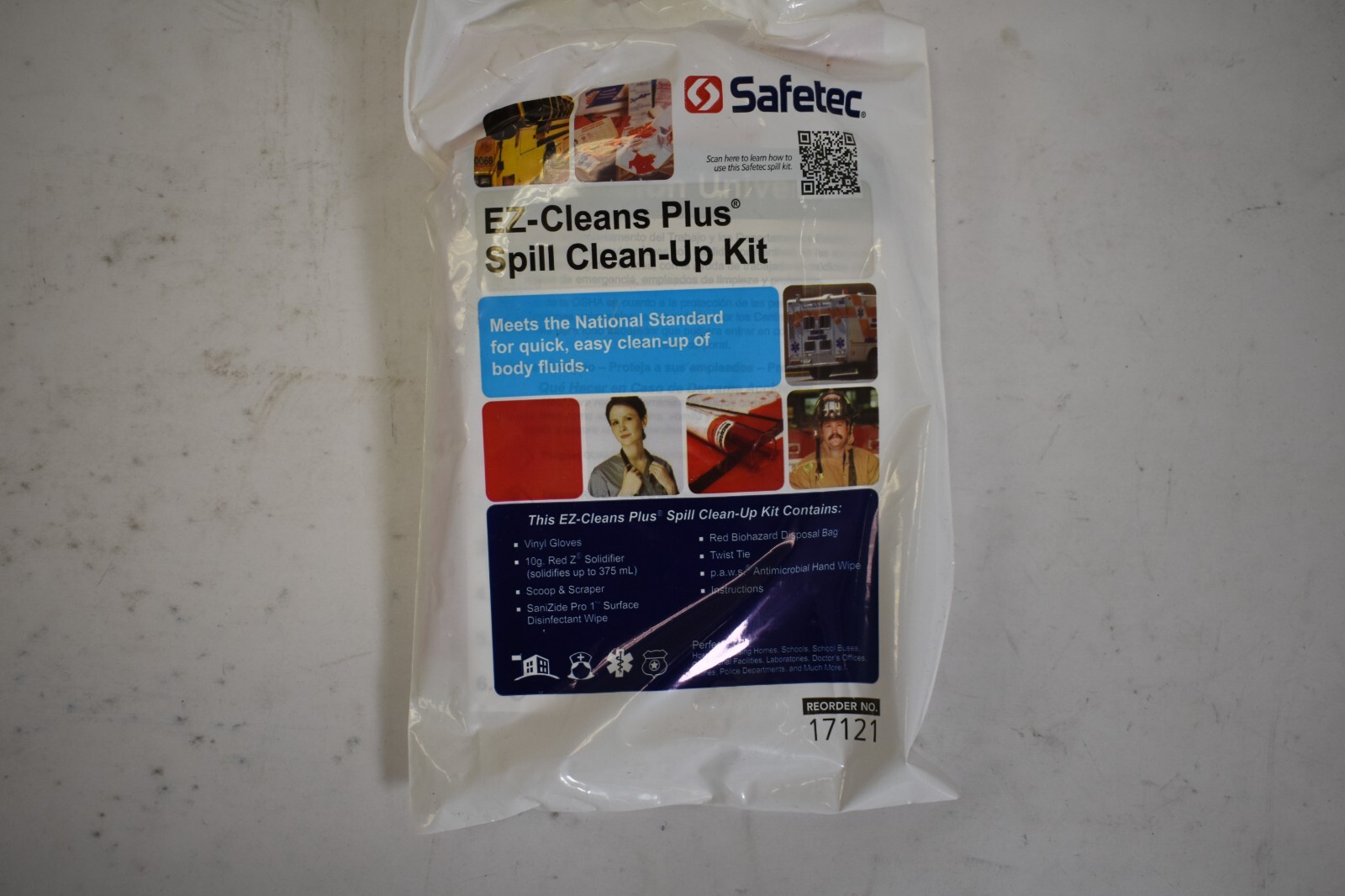 2 Pack SAFETEC EZ Cleans Plus Spill Clean Up Kit 17121 Use bBy 02/2025