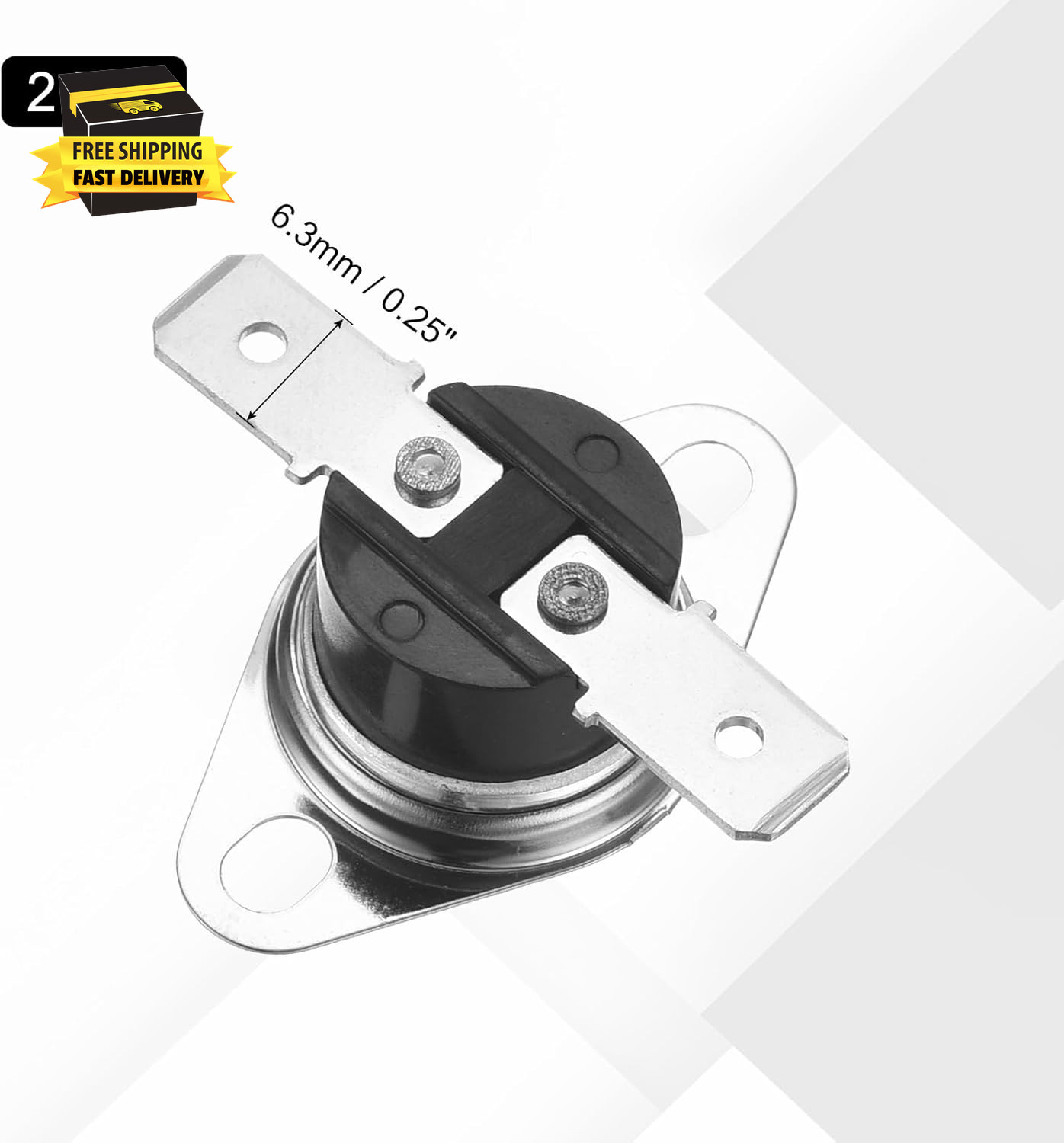 2Pcs KSD301 Thermostat 150°C/302°F 16A Normally Closed N.C Adjust Snap Disc Temp