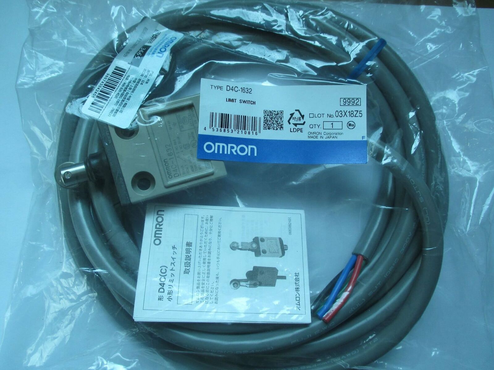 1PC New Omron D4C-1632 Limit Switch In Box Free Ship D4C1632 #US