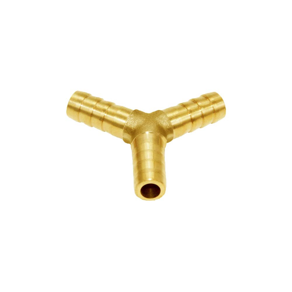 3/8″ Hose Barb Y Shaped 3 Way Union Fitting Brass Splitter | Solid Brass Constru