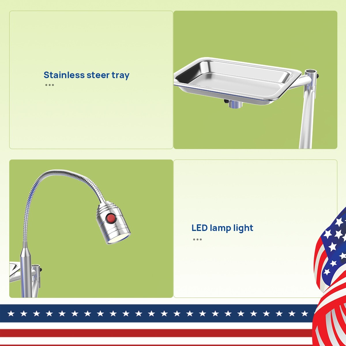 Portable Dental Mobile Delivery Unit System with Air Compressor 4Hole /Chair