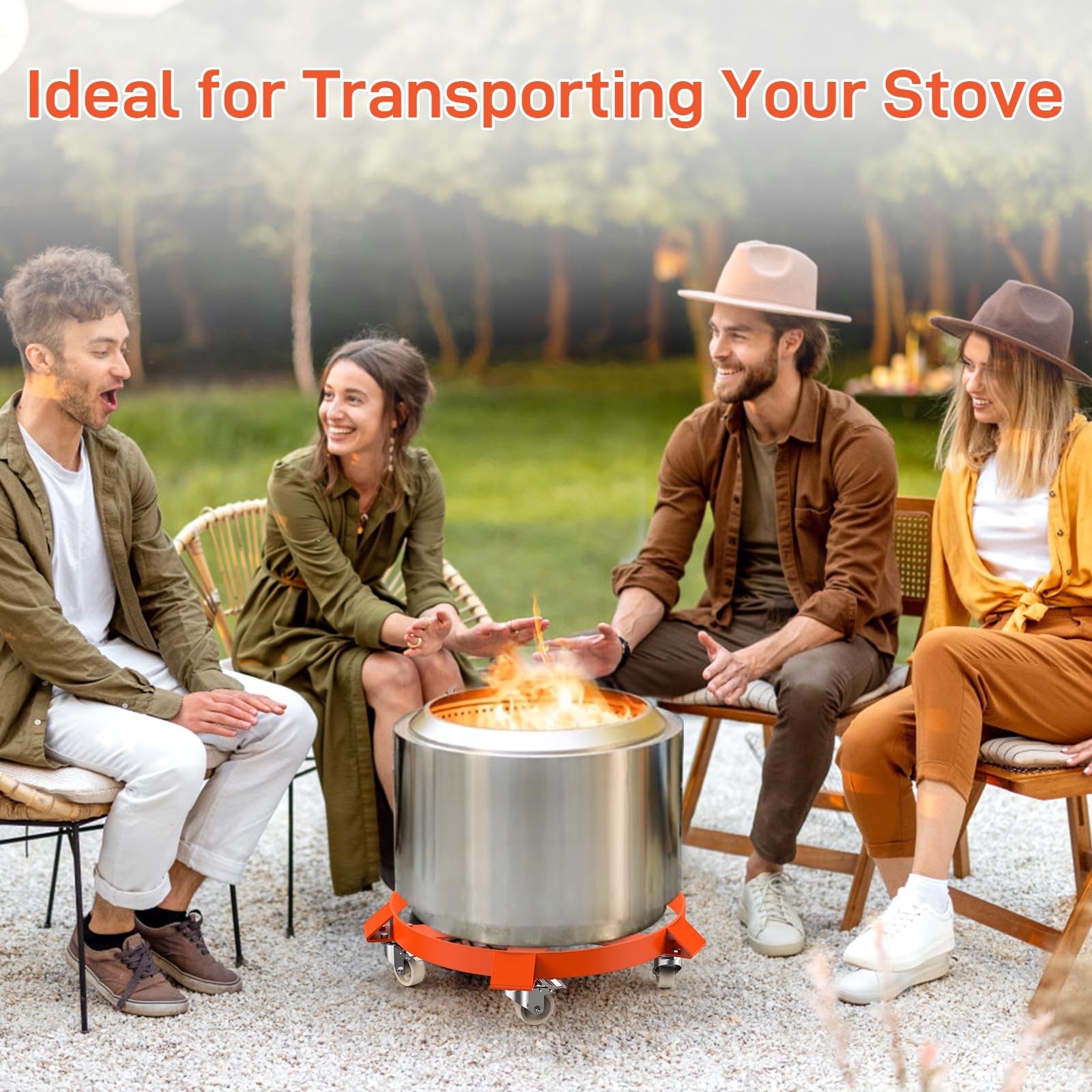 1/2 Pack 55 Gallon Drum Dolly Cart ,Heavy Duty Barrel Dolly Cart w/ Steel Frame