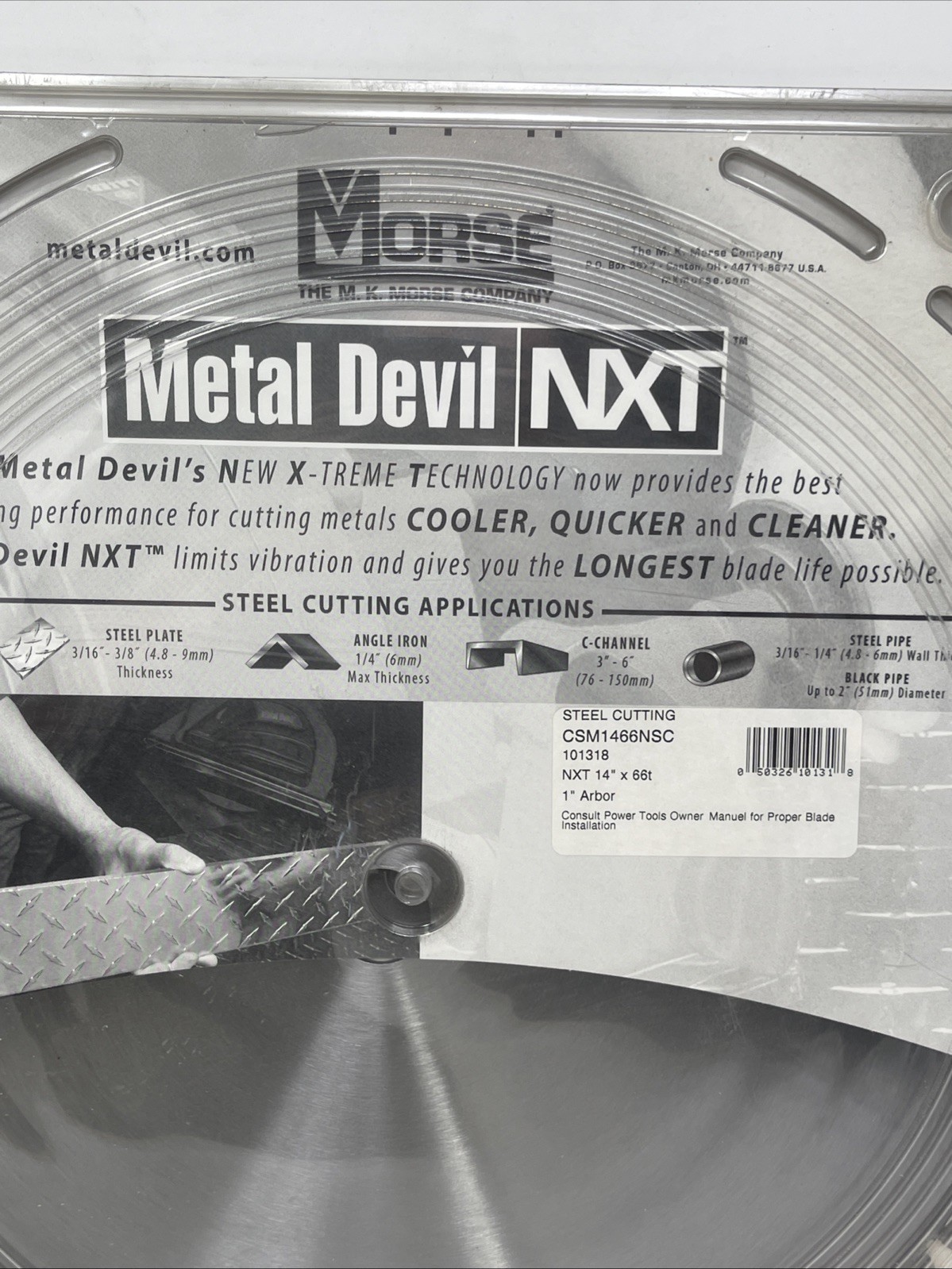 MK Morse 101318 Metal Devil NXT Circular Saw Blade 14”, 66 Teeth NEW, For Steel
