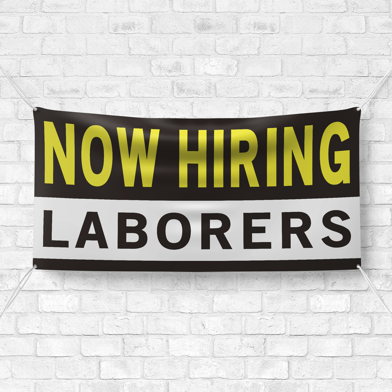 Now Hiring Laborers 13 oz Heavy Duty Vinyl Banner General Labor Jobs Available