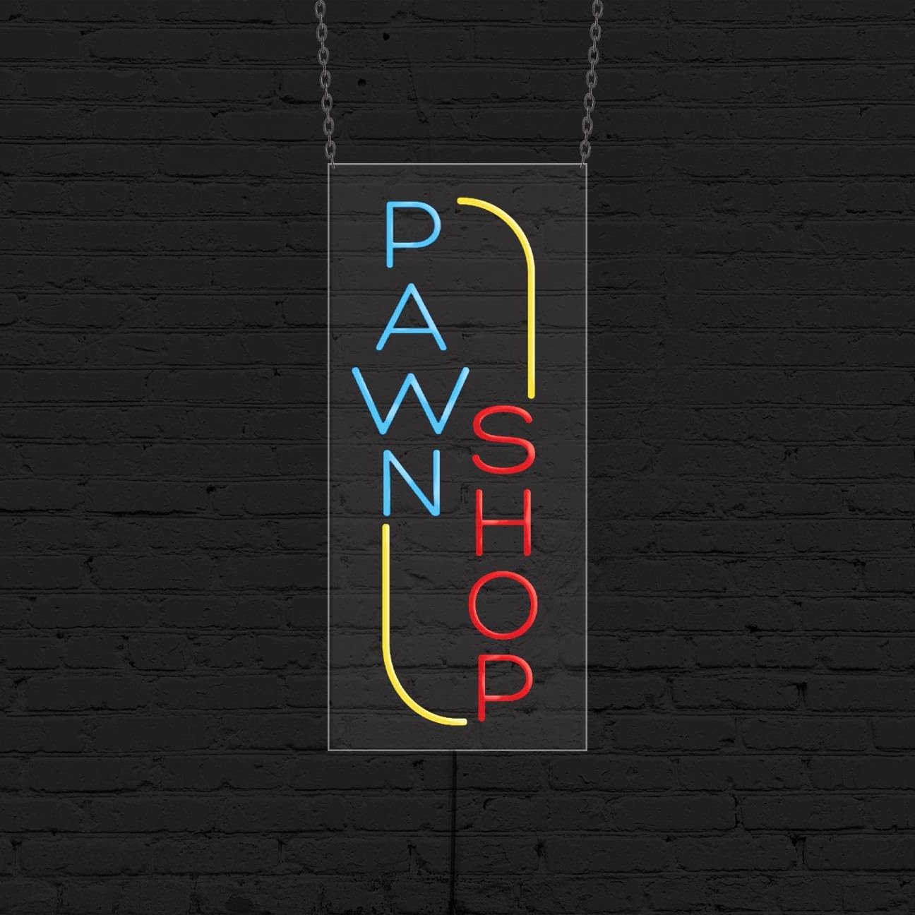 Pawn Shop Sign for Business Displays | LED Flex Neon | 13″W x 32″H x 1″D