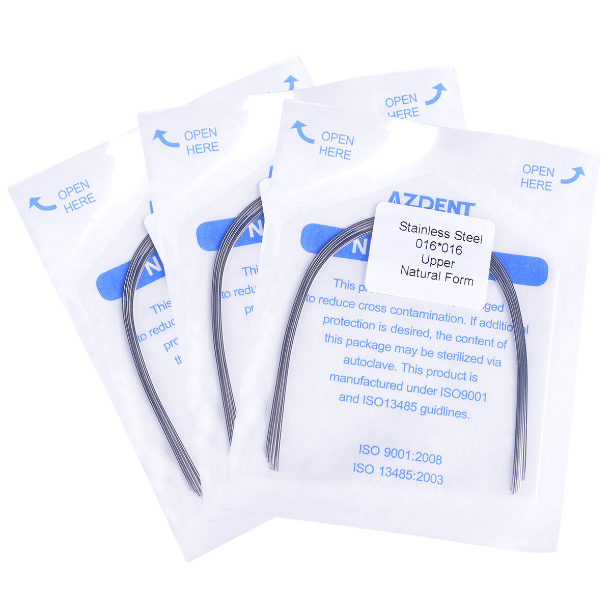 Dental Orthodontic Arch Wire Stainless Steel Rectangular Ovoid/Natural Form