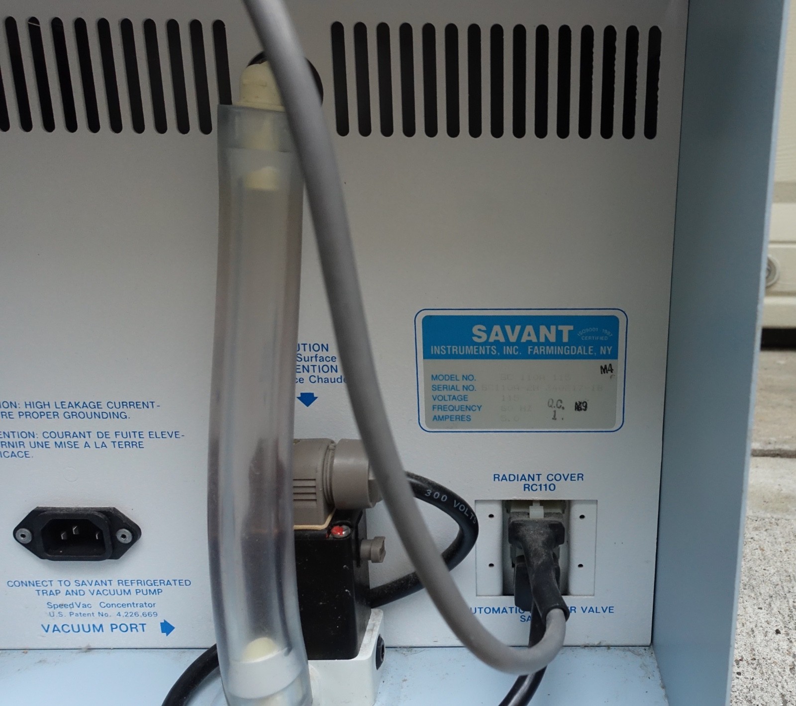 Savant Speed Vac Plus SC110A Centrifuge + Radiant Cover RC110A