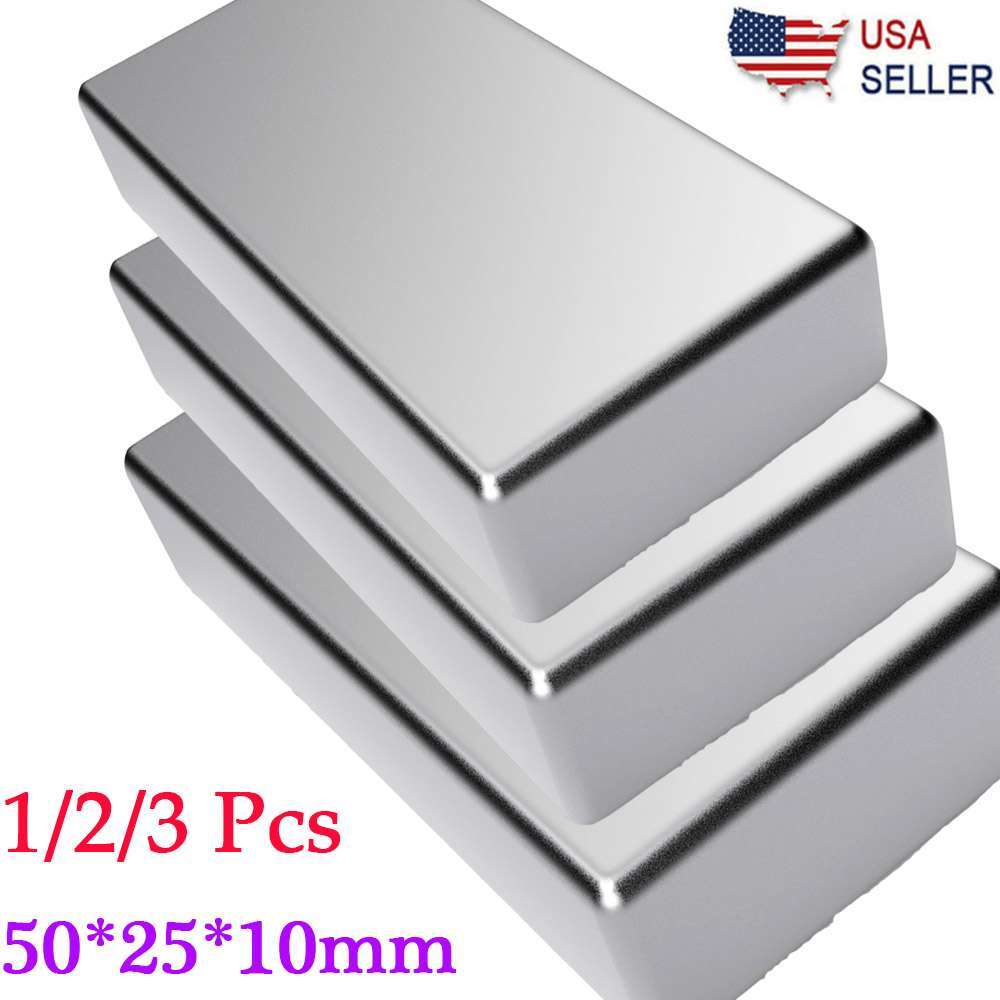 1-5X Magnets Super Strong N52 Neodymium Large Block Magnet 2″x1″x3/8″ Rare Earth