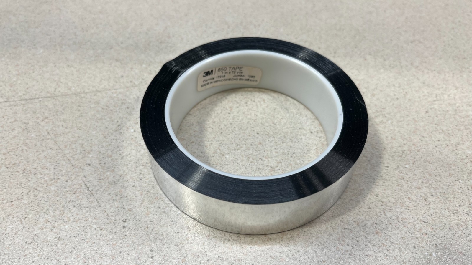 3M Polyester Film Tape 850, Silver, 1 in x 72 yd, 1.9 mil