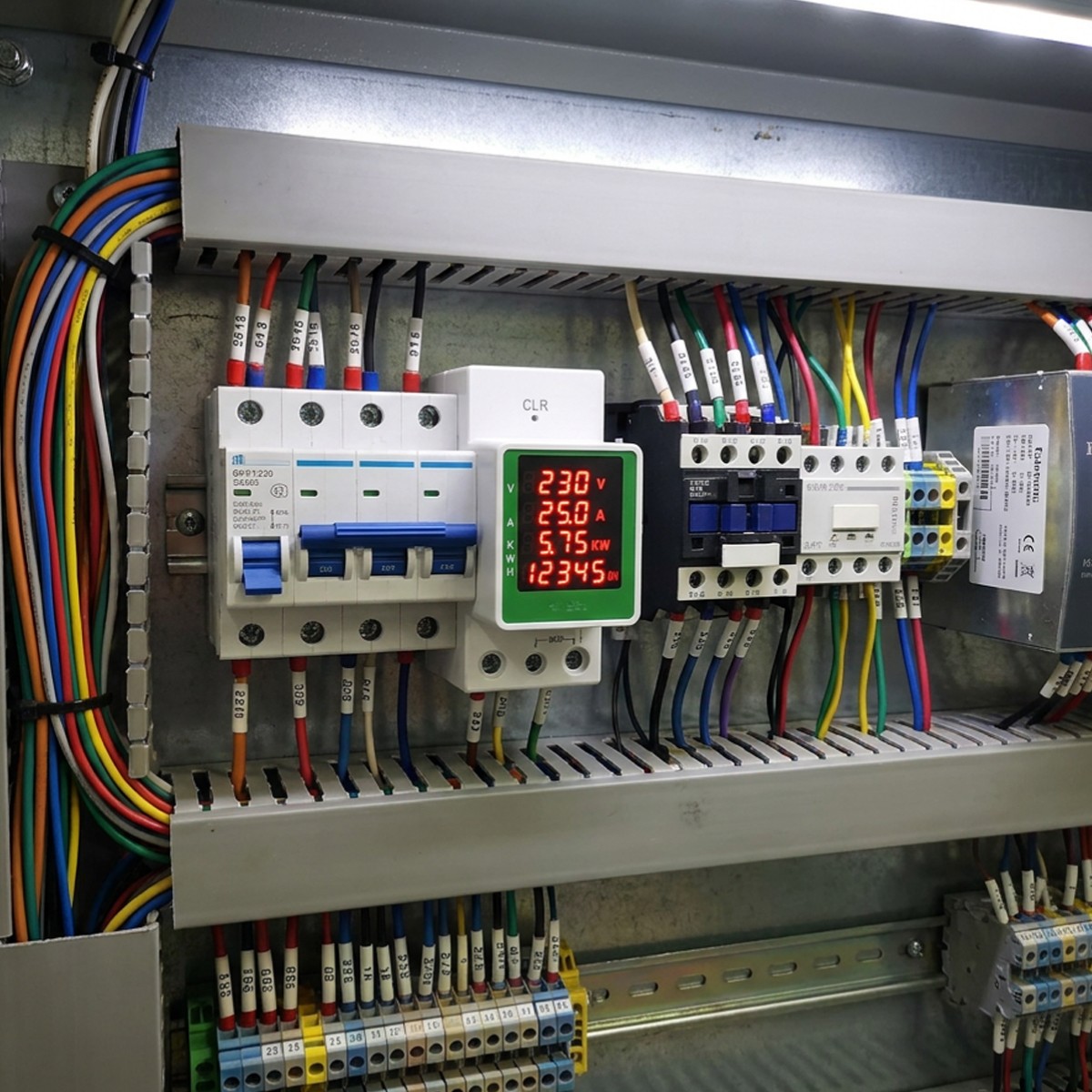 Monitor Watt Power KWH Din Rail AC 110V 220V 100A Voltmeter Electric Power Meter