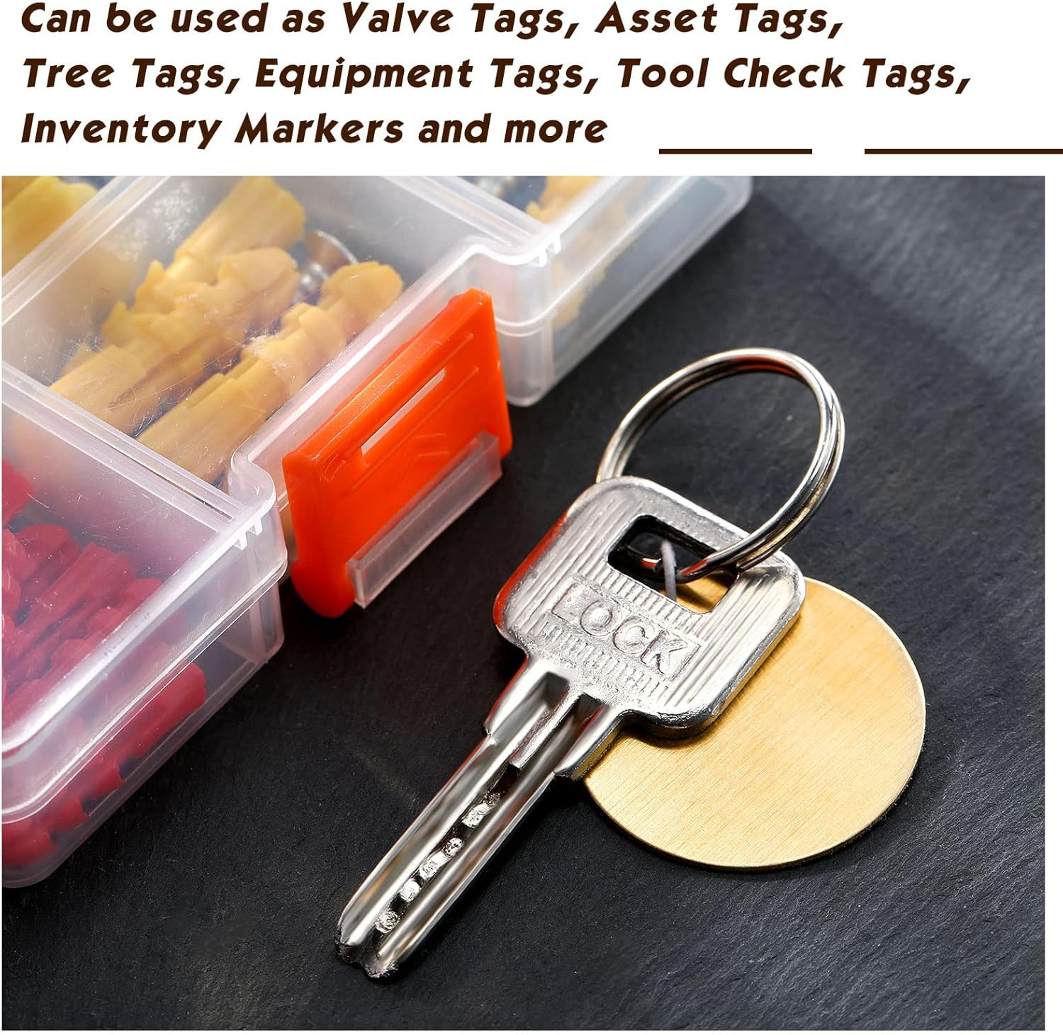 50 Pcs Round Brass Tags 1-1/4 Inch Diameter Gold Blank Metal Stamping Key