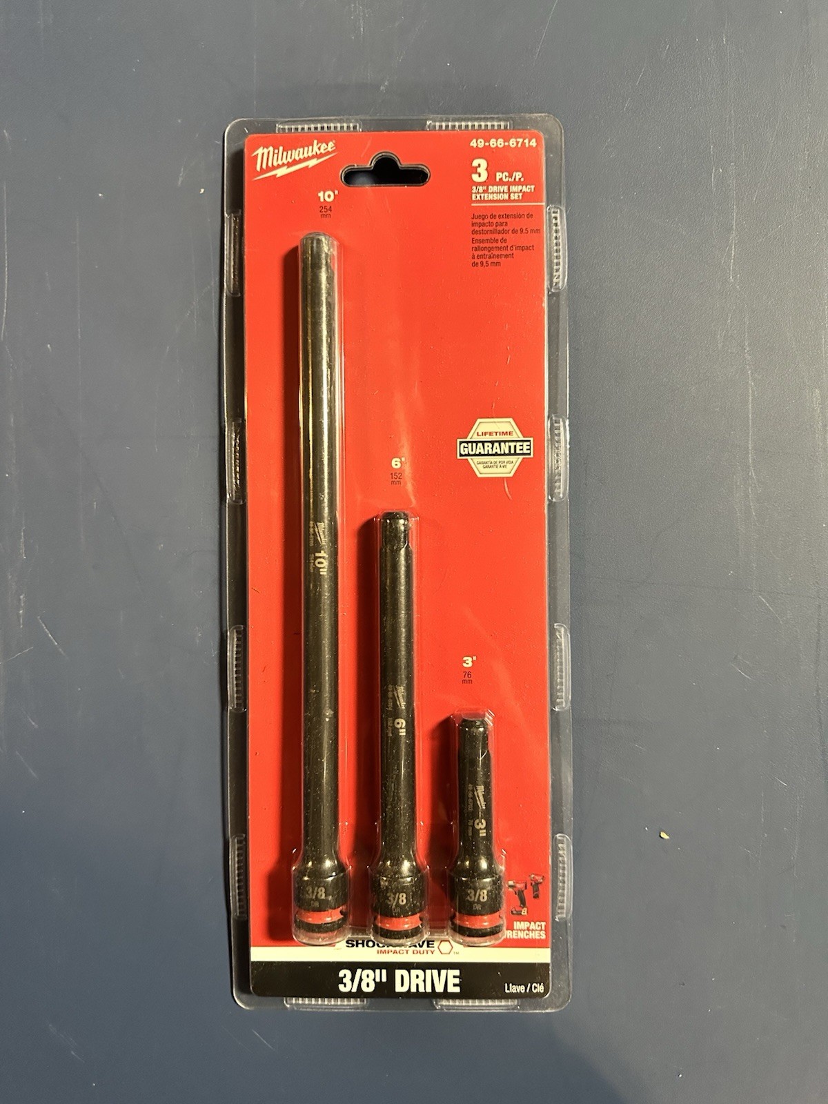 Milwaukee 49-66-6714 3PC SHOCKWAVE Impact Duty™ 3/8″ Drive Extension Set