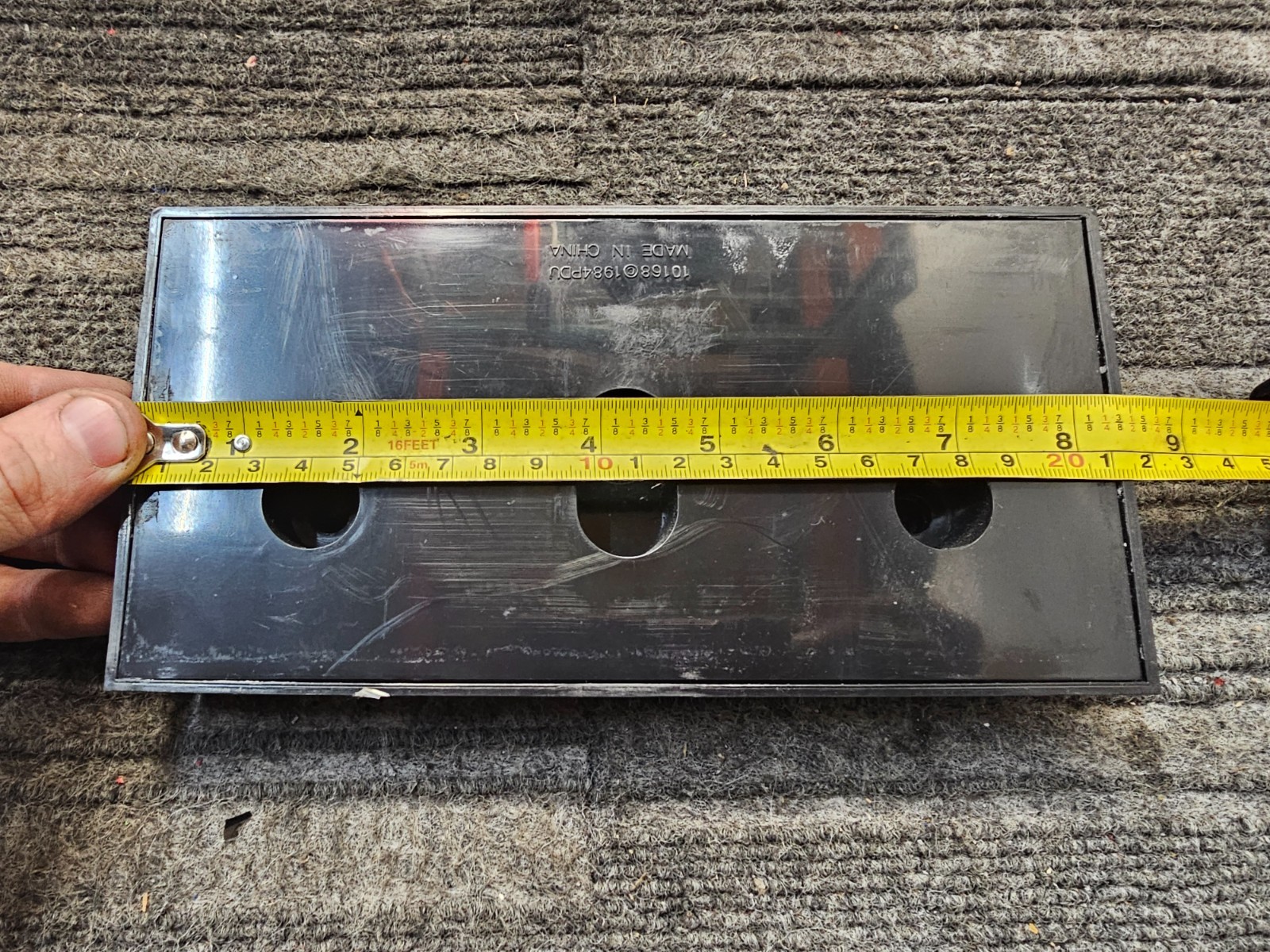 (QTY 30) PDU CAT 10168-K 4.25″ Width x 8.5″ Length Black Marble Plastic Base