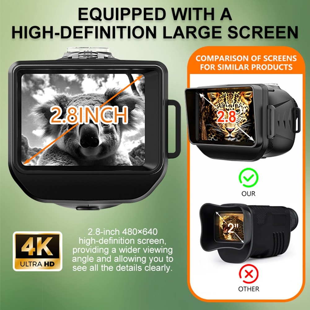 4K Night Vision Monocular with Rechargeable, 18x Digital Verg4693