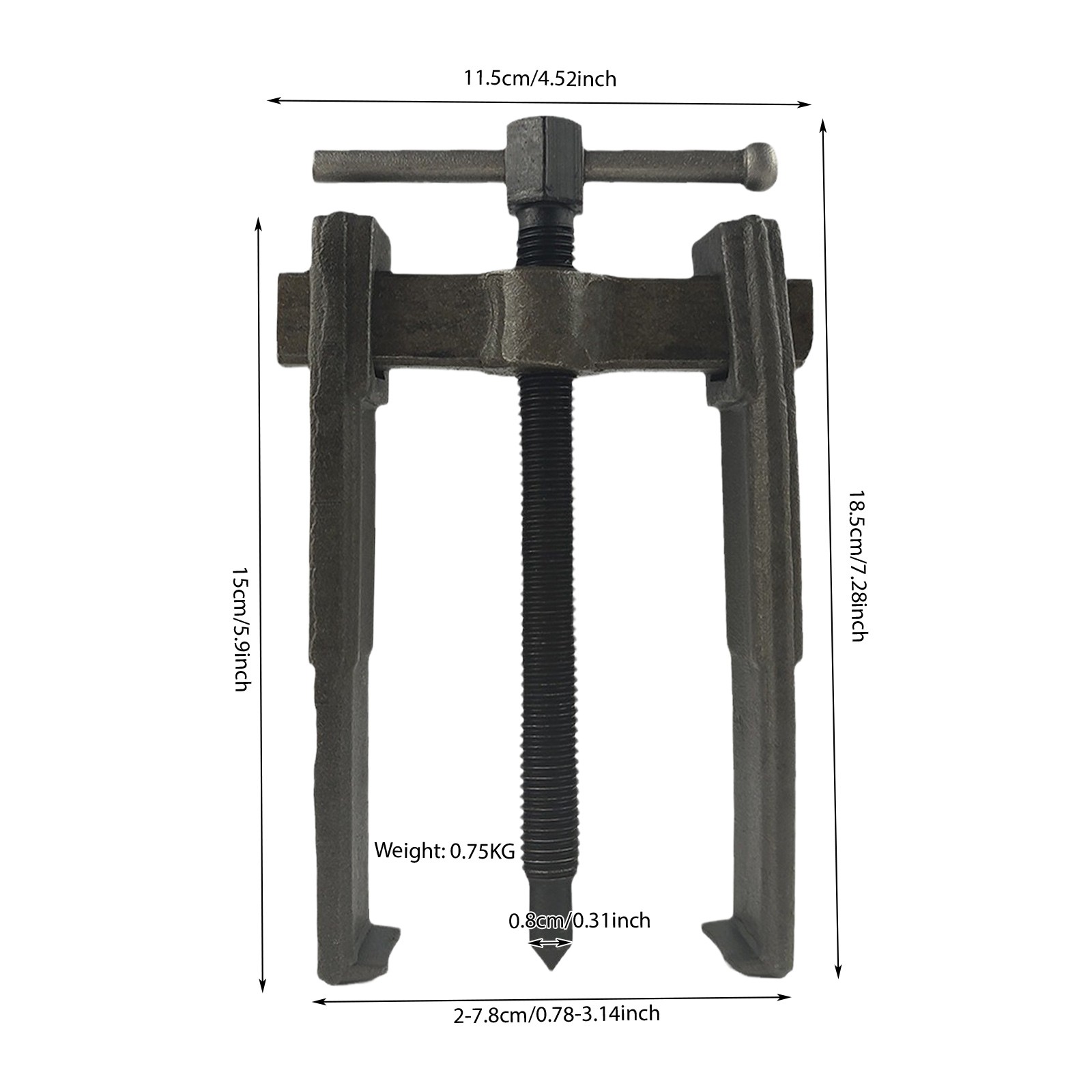 7 inch Industrial Two-Jaw Puller – Bearing & Gear Removal for Mechanical Repairs