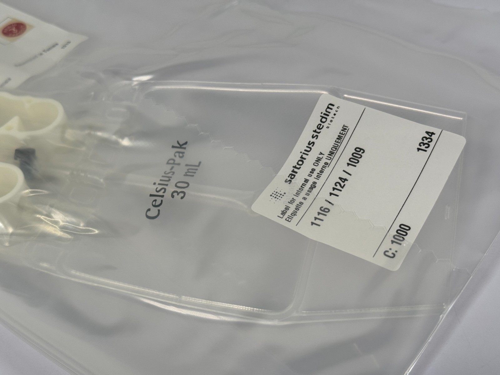 Sartorius Stedim Lab Scale Celsius Pak 30mL Part Number FZB114866