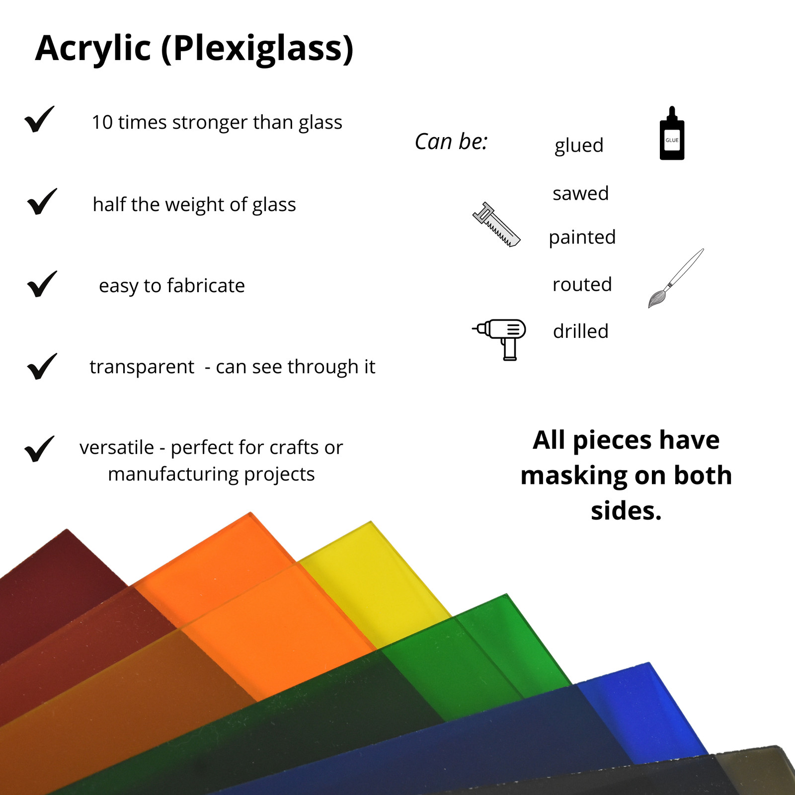 BuyPlastic 2423 Red Transparent Colored Acrylic Sheet 1/4″ x 24″ x 36″