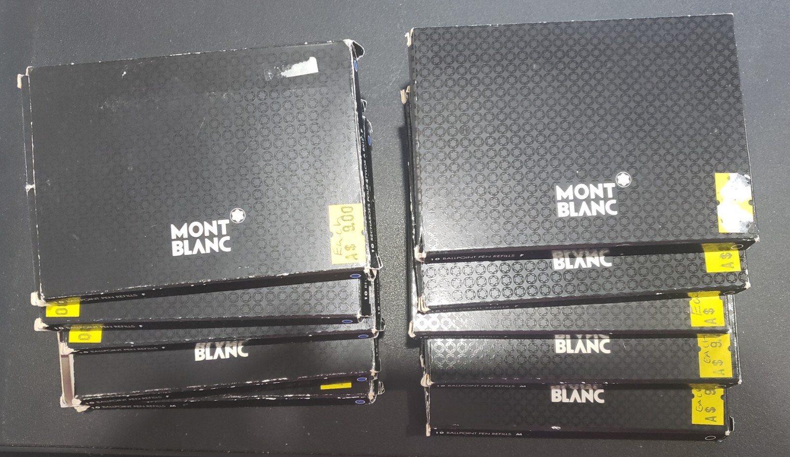 1 BOX 10 MONTBLANC BALLPOINT REFILLS FINE BlUE INK REFILLS MB BALL POINT
