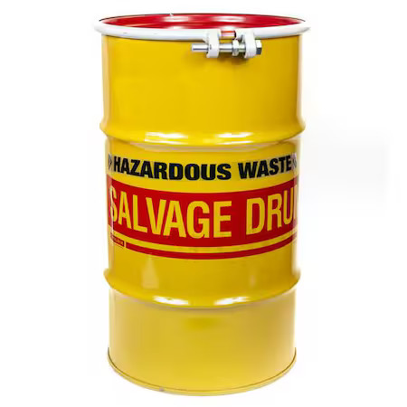 Open Head Transport Drum, Steel, 15 Gal, Lined, Yellow, B15br12 17855W