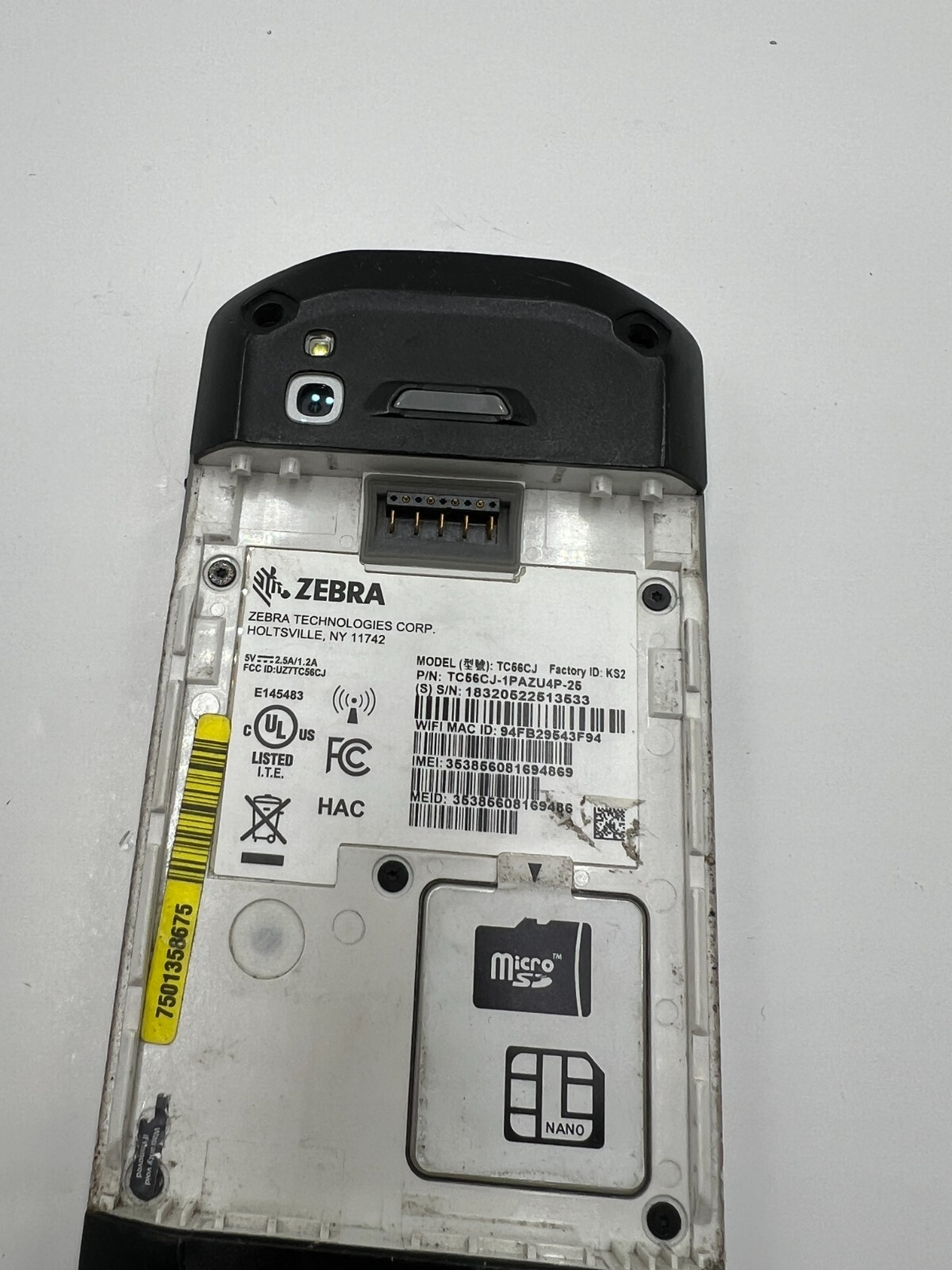 Zebra Handheld Computer Barcode Scanner TC56CJ TC56CJ-1PAZU4P-25 – BROKEN