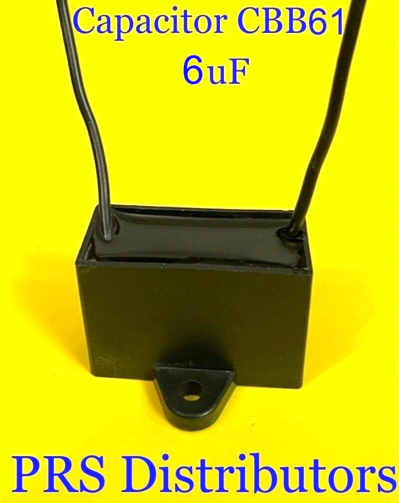 CBB61 6uF 6mF Motor Ceiling Fan Capacitor replacement 2-Wire 450VAC 50/60 HZ