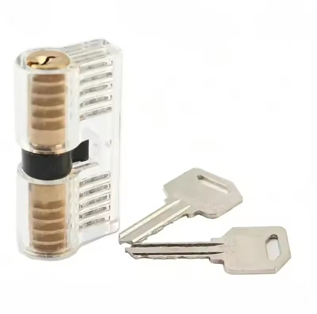 Locksmith Transparent Locks Pick Visible Cutaway Mini Practice View Padlock Hasp
