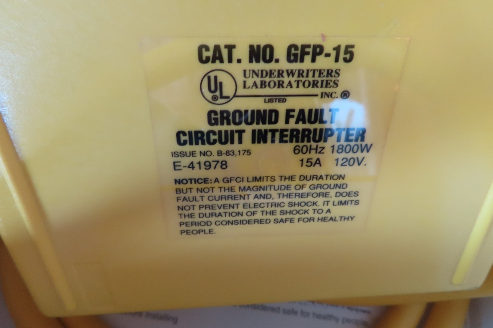 Hubbell Guard GFCI 4 Outlet Portable 6 Feet In Box