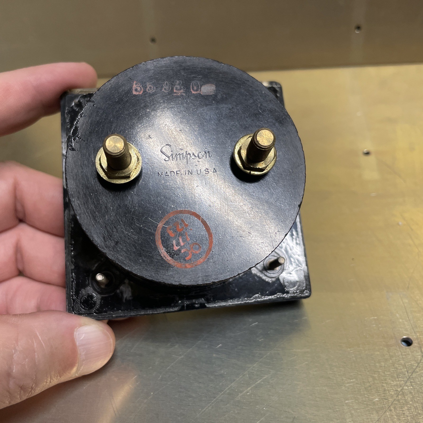 Simpson – Larson 0-200 Amps 1357 Cat #03240 3.5” AC Ammeter “Heater Current” NOS