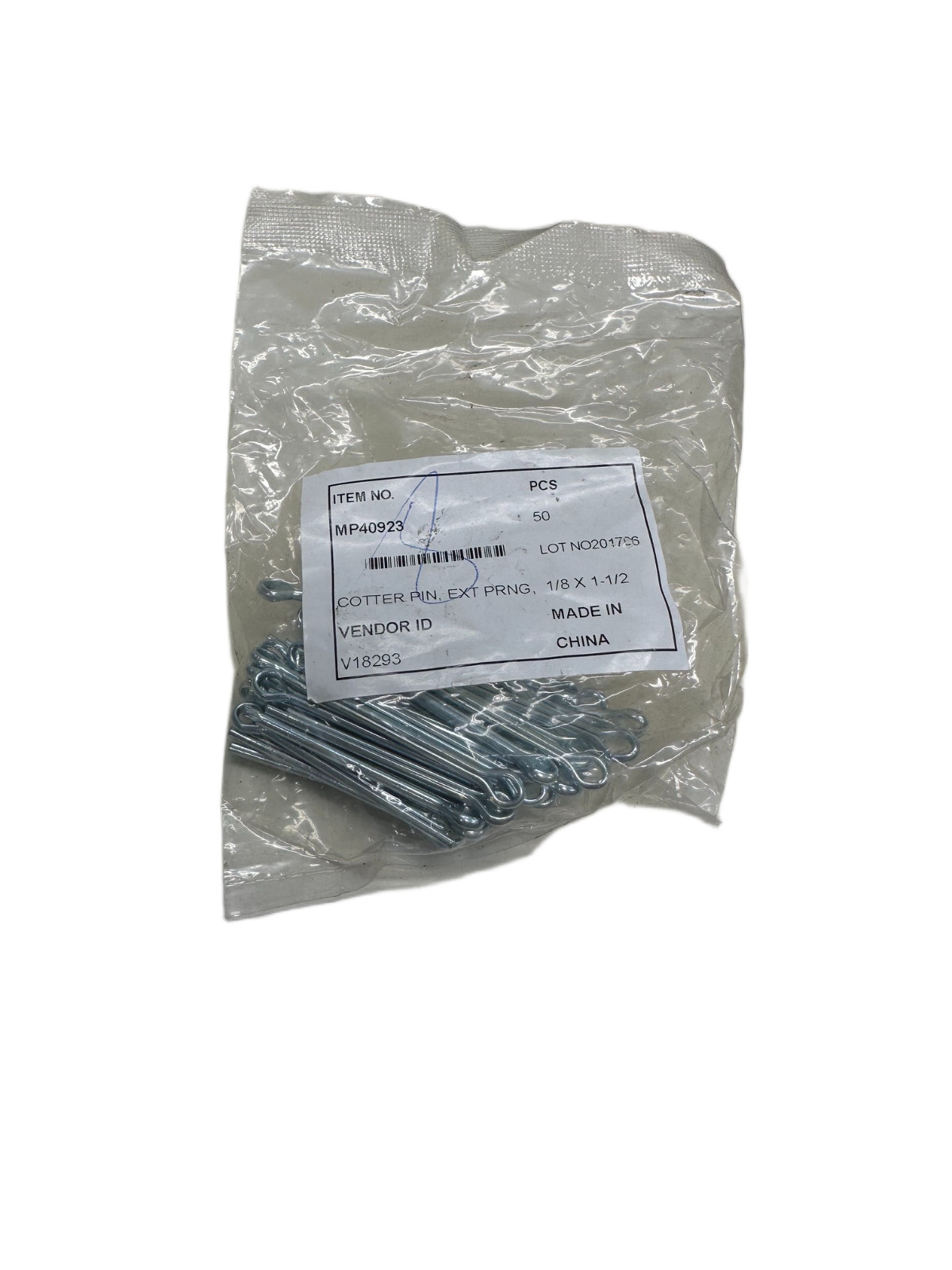 Value Collection MP40923 1/8″ Dia x 1-1/2″ Extended Prong Cotter Pin (LOT OF 50)