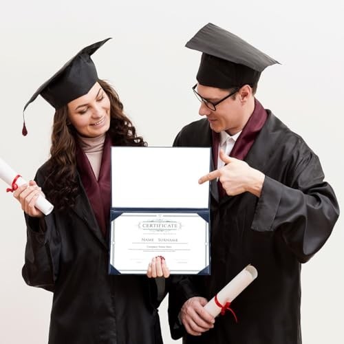 Diploma Cover 8.5×11 Leatherette Padded Certificate Holder Maroon Faux Leather