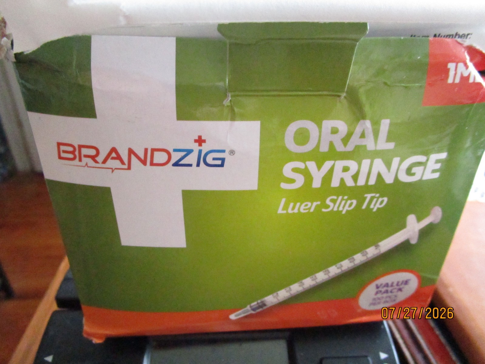 Box of 92 New Sealed Brandzig 1ML Sterile Oral Syringes, Luer Slip Tip no needle